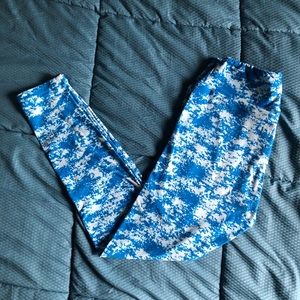 Blue and White Leggings